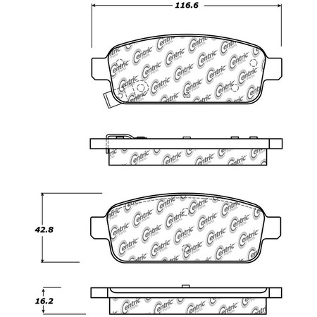 Centric Parts Centric 301.14680 Centric Premium Ceramic Disc Brake Pad Sets 301.14680